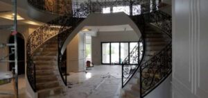 Modern Stainless Steel Handrail Installation at 8311 No 6 Rd., Richmond
