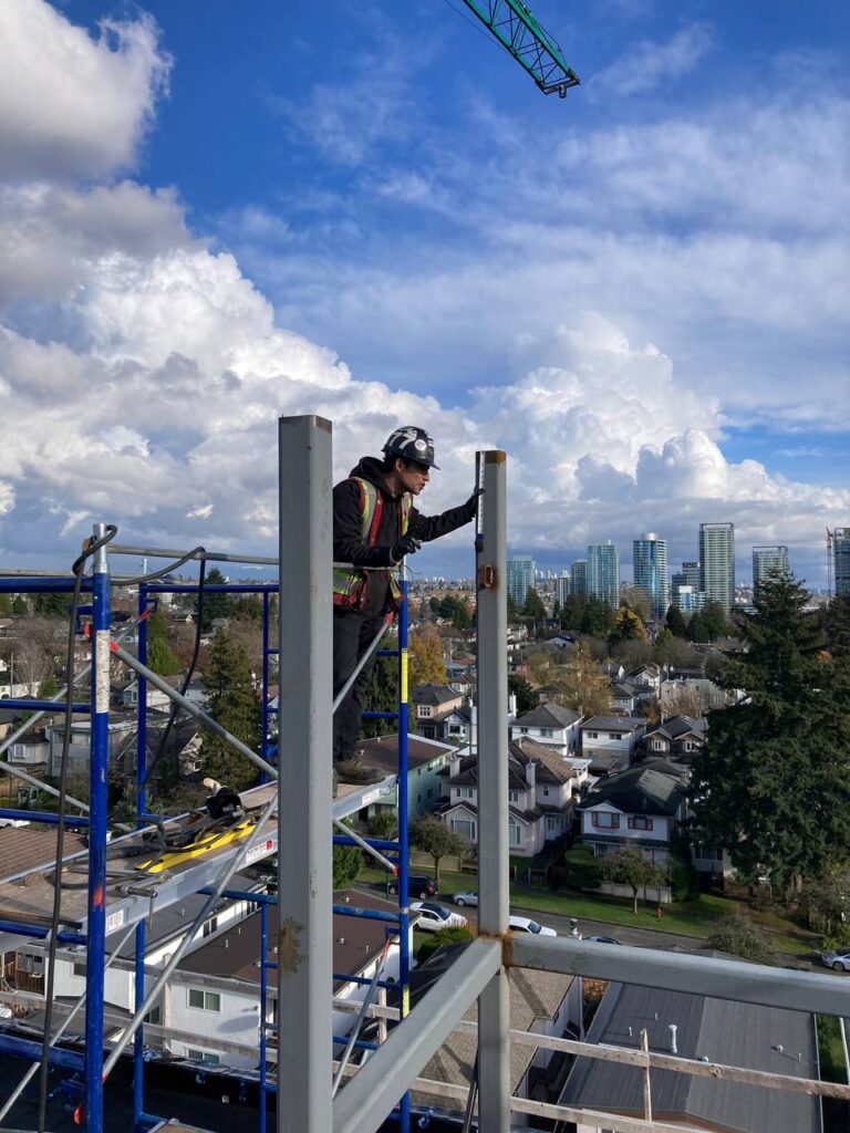 Heavy-Duty Bolts Securing Steel Joints at 8486 Oak Street, Vancouver