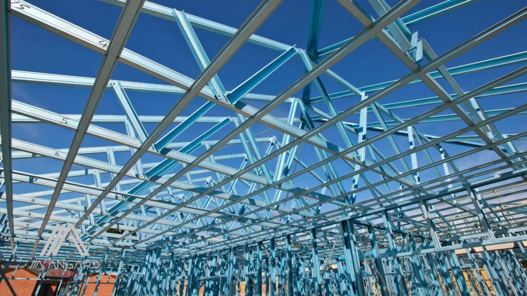 Modular steel prefab home modules being assembled on site in Vancouver, BC