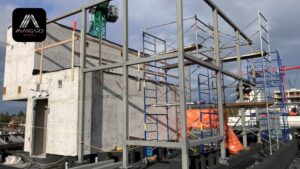 Custom steel structure installation in Vancouver