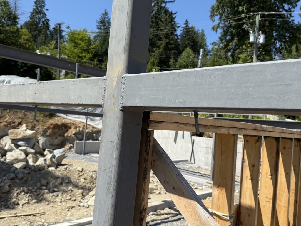 West Vancouver custom home steel structure designed by Avangard Steel
