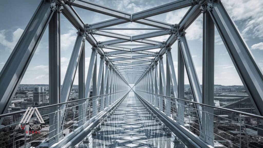 Custom steel catwalk platform installed in an industrial facility in Vancouver BC