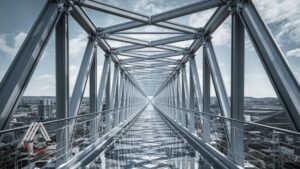 Custom steel catwalk platform installed in an industrial facility in Vancouver BC