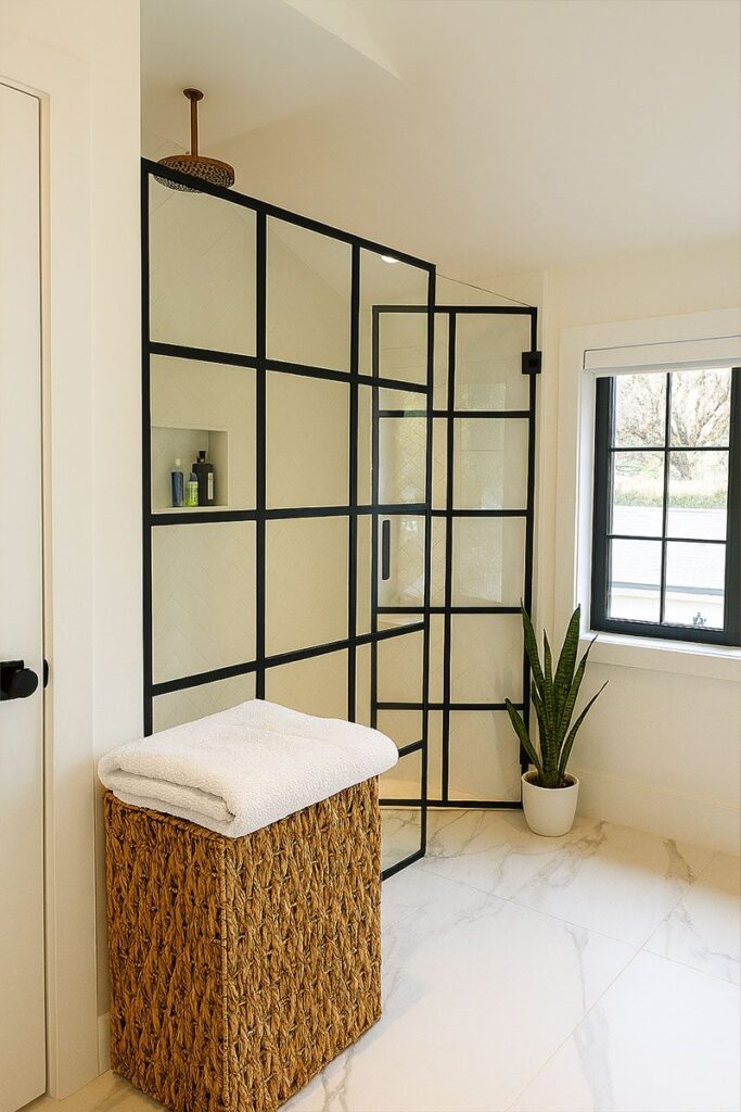 Custom steel glass doors installed in a modern Vancouver home