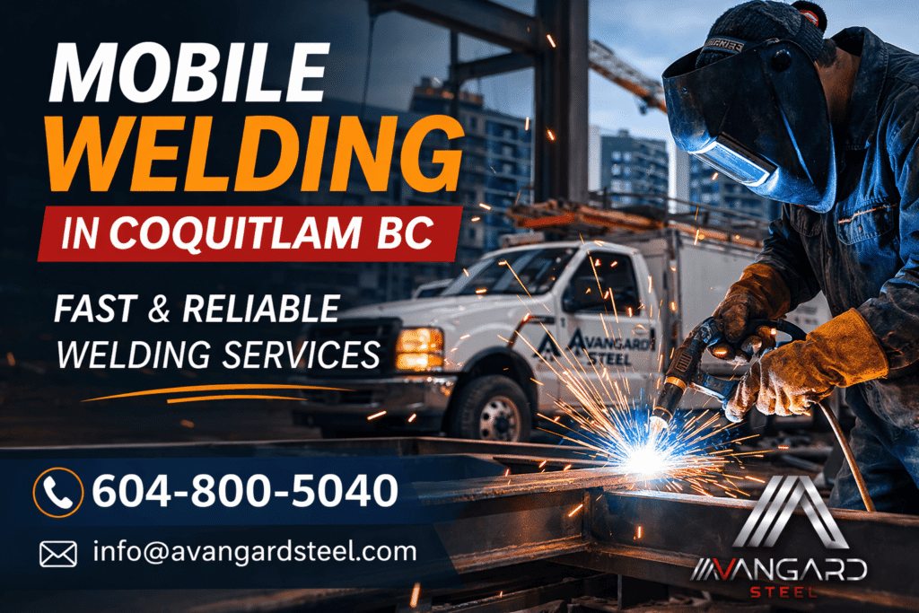 mobile welding service in Coquitlam BC performing structural steel welding on site