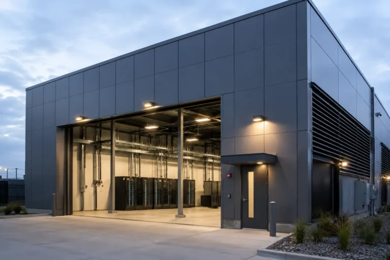 data center steel structure building in Vancouver with custom structural steel framework and commercial steel construction