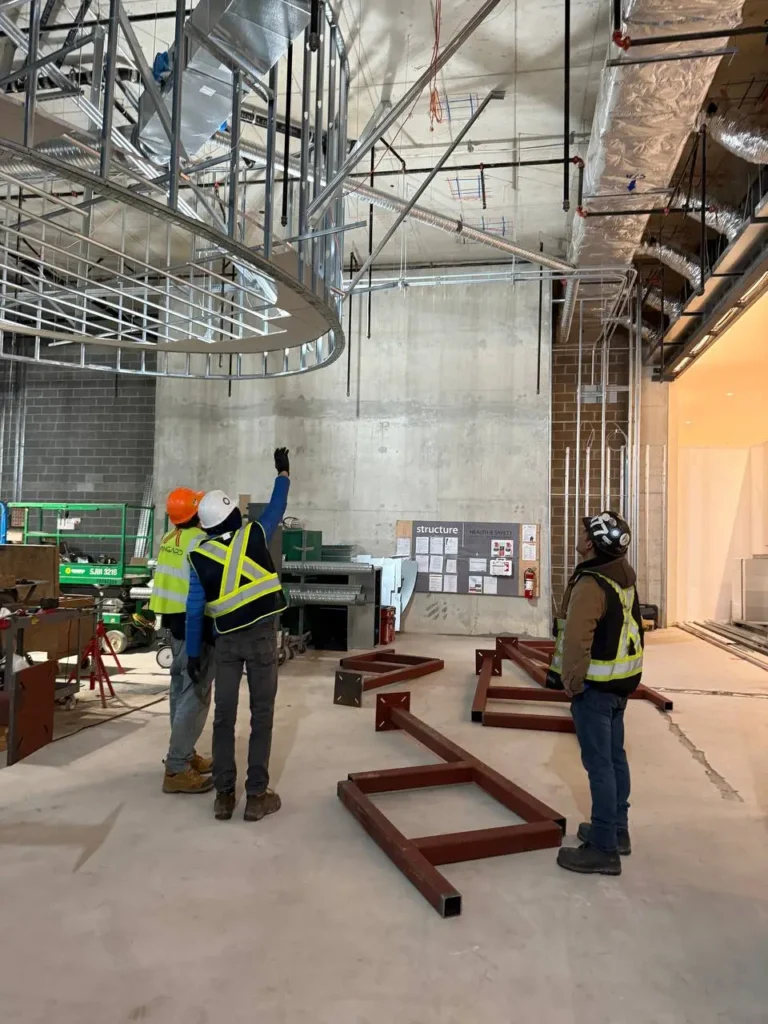 commercial structural steel erection project at Oakridge Mall Canada Goose store Commercial Metal Fabrication