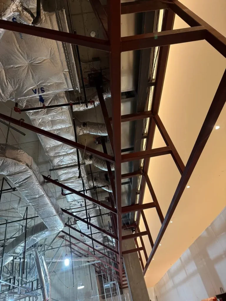 structural steel construction project at Oakridge Park Vancouver BC